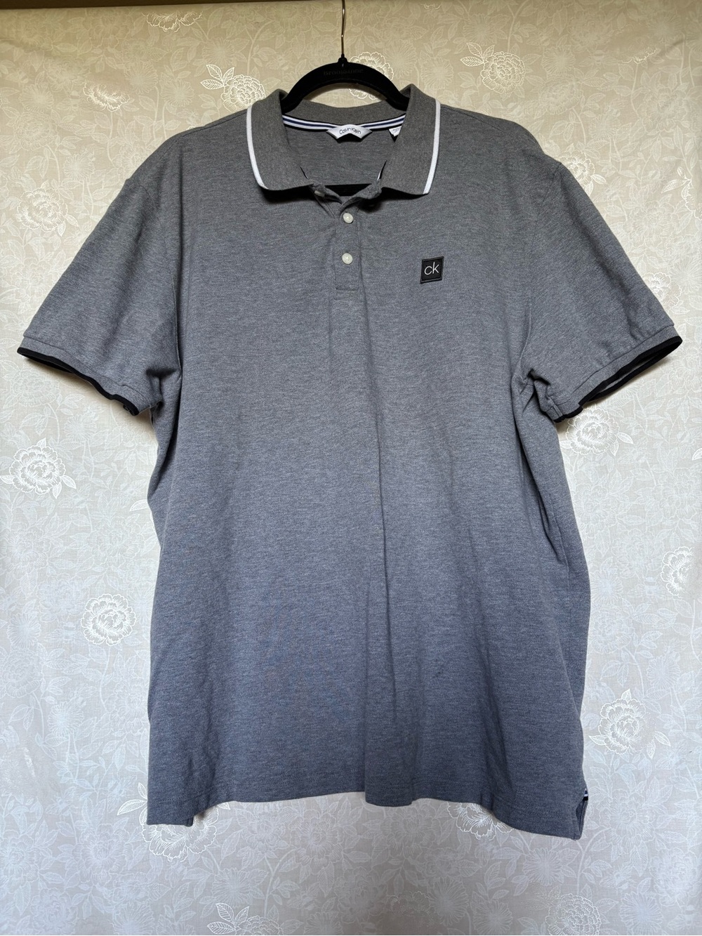 Calvin Klein Men's Gray Polo Shirt